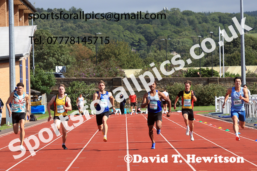 Decathlon 100 metres, 2025 EAP International Combined Events, Hexham, Northumberland.  Photo: David T. Hewitson/Sports for All Pics